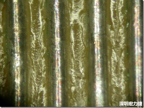 經(jīng)過168小時的高溫高濕環(huán)境實驗后，此錫膏的SIR最低還可達到150,000,000 ohms，取LOG10為108.176，此錫膏的SIR雖然比較低，但是吃錫狀況明顯好很多，只是助焊劑明顯殘留